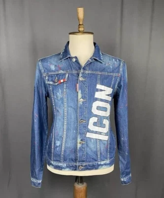 ¡COMO NUEVO! Chaqueta de mezclilla azul para hombre Dsquared2 ICON talla 48 Foto 1 de 4