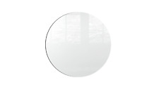 30 cm diameter round magnetic panel in white - frameless white board