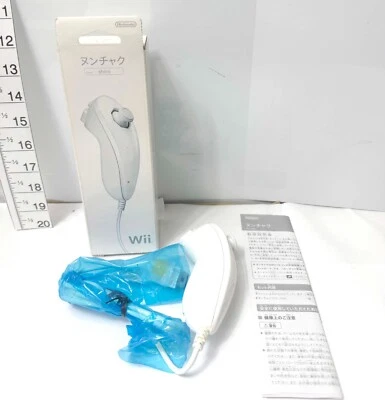Nintendo Wii Nunchuk White with Box & Manual NTSC-J Japan Version - Image 1 of 4