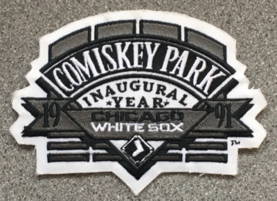 1991 CHICAGO WHITE SOX COMISKEY PARK INAUGURAL YEAR MLB BASEBALL JERSEY PATCH - Image 1 of 2