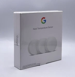 Google Nest T5001SF White Temperature Sensor 3 Count Pack Sealed - Picture 1 of 3
