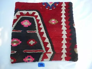 Unique Kilim Pillow Cover 16x16" Case from Kilim Rug Hidden Zipper Amazing Work - Picture 1 of 10