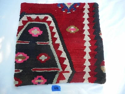 Unique  Kilim Pillow Cover 16x16" Case from Kilim Rug Hidden Zipper Amazing Work - Image 1 of 4