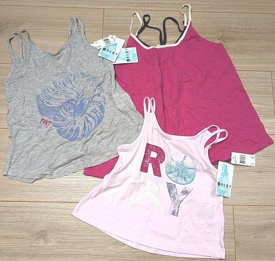 ROXY Top Camiseta Chaleco Niña Verano 9-10 Y NUEVO Nuevo Con Etiquetas Foto 1 de 2