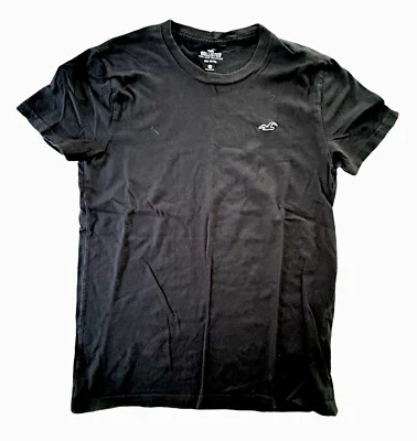 Camiseta Hollister Imprescindible Colección Negra Informal 100% Algodón Juvenil Talla XS Foto 1 de 4