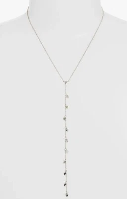 Collar en Y Triángulos Flotantes Rebecca Minkoff PLATEADO venta al por menor $58 Foto 1 de 4