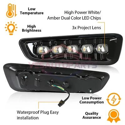 Para Ford F-150 Raptor 2016-2020 F150 LED DRL con biseles de luz antiniebla de señal de giro Foto 1 de 4