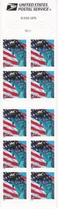 U.S. BOOKLET PANE OF 10 SCOTT#3978a 2005 39ct LADY LIBERTY & FLAG MINT P#P1111 - Picture 1 of 2