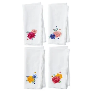 "Flowering Frontier" Pioneer Women 4pk Woven Fabric Napkins 20"x20" - Picture 1 of 4