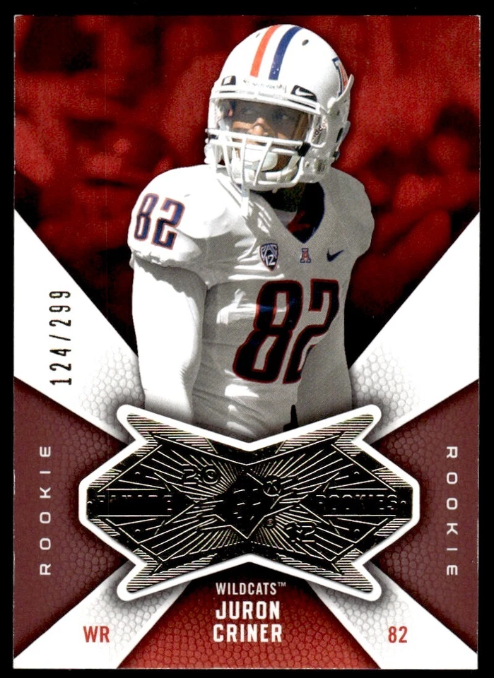 2012 SPx Finite Rookies Juron Criner 124/299 Arizona Wildcats #F-JC - Image 1 of 2