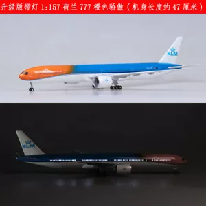 1/157 Air Holland Boeing 777 passenger Plane Cabin Lights Plane 47cm Aircraft To - Picture 1 of 10
