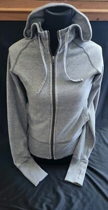 Patagonia Gray Full Zip Cloud Stack Hoodie Sweatshirt Organic Cotton Blend Sz M - Picture 1 of 8