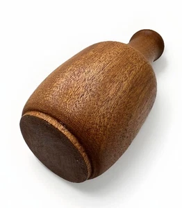 Vintage MCM Hand Turned Small Wood Bud Vase Handcrafted Home Décor 8.25”H - Picture 1 of 17