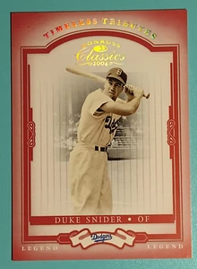 2004 Donruss Classics Duke Snider Timeless Tributes SP #40/100 - Picture 1 of 3