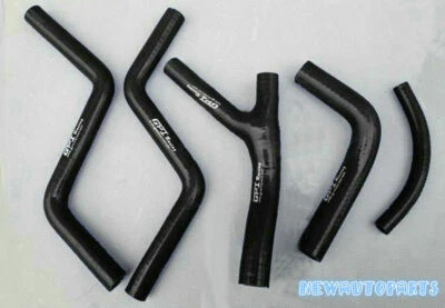 Black Silicone Radiator Hose For Honda CR250 CR 250 Kit 85 86 87 1985 1986 1987 - Image 1 of 4