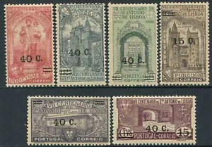 Portugal Serie 1933 - 6 sellos / San Antonio sobrecargados **/MNH 565/70 - Foto 1 di 2