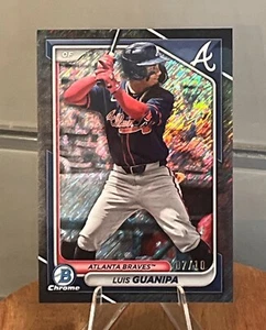 2024 bowman chrome Luis Guanipa Black Shimmer Refractor 07/10 🔥🔥 - Picture 1 of 2