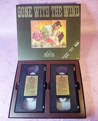 Gone With the Wind Boxed Set VHS Home Video Hi Fi 2 Videotapes MGM Clark Gable - Image 1 of 4