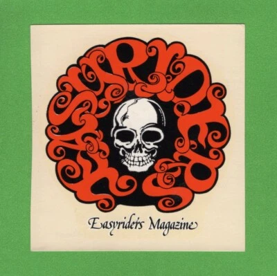 ВИНТАЖНЫЙ ОРИГИНАЛЬНЫЙ 1970 «EASYRIDER'S MAGAZINE» МОТОЦИКЛИСТА БИБЛИЯ ВОДЫ НАКЛЕЙКА ИСКУССТВА ИЗЯЩНЫЙ! - Изображение 1 из 2