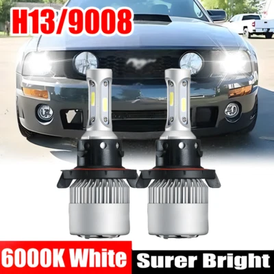 2X Bombillas LED para Ford Mustang 2007 cupé base 2 puertas 4,0 L H13 9008 Foto 1 de 4