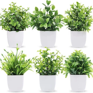 Artificial Bonsai Vivid Non Wither Realistic Decorative Fake Eucalyptus Plants - Picture 1 of 25