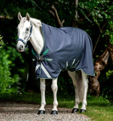 Rambo Wug Turnout Heavy 400 g - azul marino/cazador/plateado Foto 1 de 4