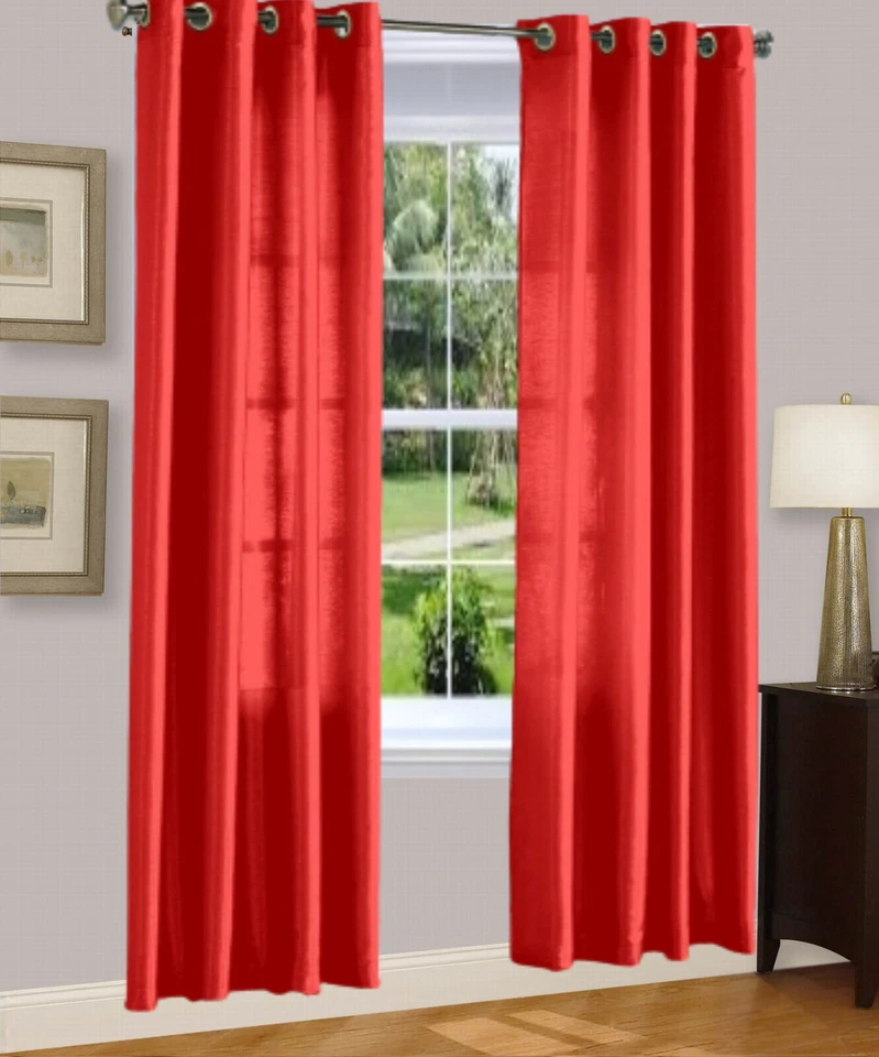 Light filtering semi sheer curtain same color both sides seen through 2 panels - Image 1 of 1