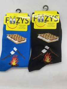 Mujer CAMP FIRE SMORES Lindos Calcetines Suaves Crew, 2 PARES, Scouts Comida Novedad Regalo - Imagen 1 de 2