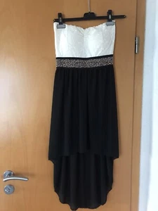 Kleid Abschlussball Damen schwarz/weiß Gr. S/M - Bild 1 von 6