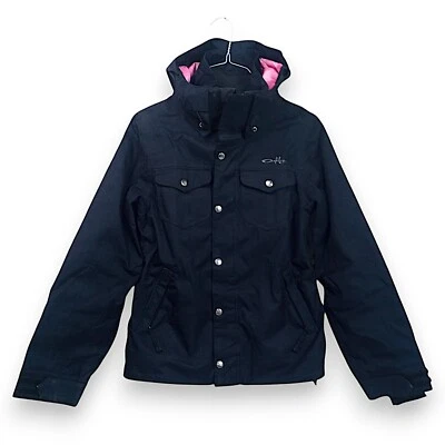 Oakley Snowboarding Weatherproof Hooded Snow Ski Jacket Black Womens Size XS - Image 1 of 4