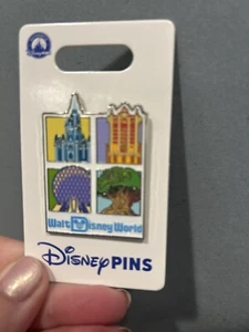 2025 Walt Disney World 4 Parks Pin Epcot Magic Animal Kingdom Hollywood Studios - Picture 1 of 4