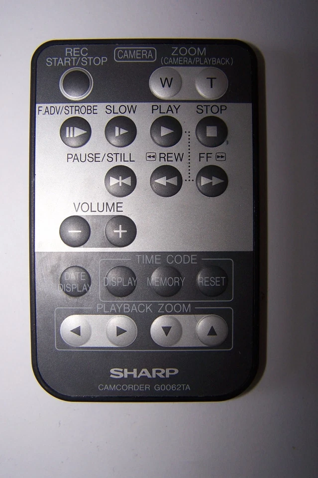 SHARP CAMCORDER REMOTE CONTROL G0062TA - Image 1 of 1