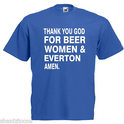 Beer Women Everton Adults Mens T Shirt 12 Colours  Size S - 3XL - Image 1 of 4