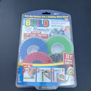 Build Bonanza Self Adhesive Peel &Stick Tape Building Block -Blue Red Green Grey - Picture 1 of 4