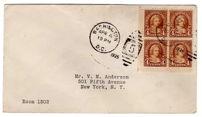 #585 Martha Washington 4c First Day Cover Block/4 - Image 1 of 2