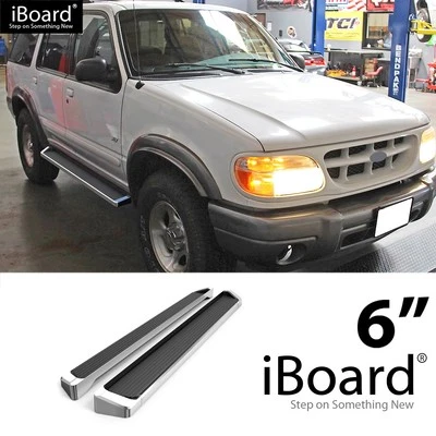 Running Board Style Side Step 6in Silver Fit Ford Explorer 4-Door 95-01 Foto 1 de 4