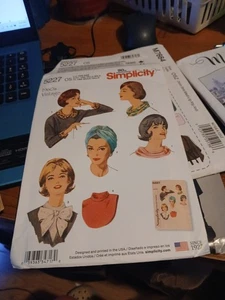 Simplicity 5227 1960's Style Scarf Collar Cuffs Dickey Turban Pattern Uncut - Picture 1 of 2