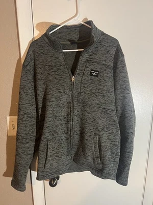 Chaqueta con Capucha Rip Curl Grande Gris Cremallera Bolsillos Forrados de Vellón Foto 1 de 4