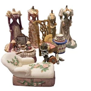 Victorian Treasures Popular Imports Mini Dress Form Furniture Lot of 8 Vintage - Picture 1 of 24