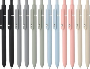 12 Pack Cute Gel Pens, Retractable Quick Dry Gel Ink Pen, Fine Point 0.5mm Bl... - Picture 1 of 7