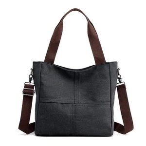 Women's Canvas Shoulder Bags Tote Purses Satchel Work Travel Crossbody Bag (B... - Picture 1 of 3