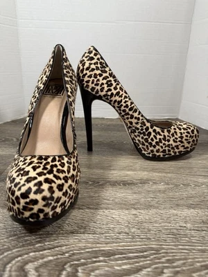 Zapatos Pour La Victoire para mujer talla 8 piel con estampado de guepardo cuero Vero Cuoio tacón de 5" Foto 1 de 4