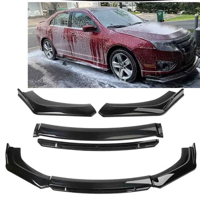 Body Kit Gloss Black For Ford Fusion 2006-2014 Front Bumper Lip Spoiler Splitter Foto 1 de 4