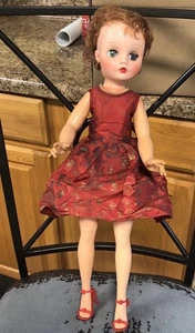 Vintage 1950s Sleepy Eye Doll Rooted Hair Rubber body Original Clothing unmarked - Picture 1 of 19