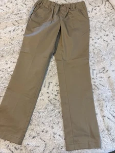 Lands' End Girls Flat Front Adjustable Waist Khaki Uniform Pants Size 16 - Picture 1 of 4