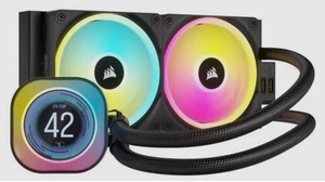 CORSAIR iCUE LINK H100i LCD Liquid CPU Cooler - QX120 RGB Fans - 2.1'' IPS LCD S - Imagen 1 de 1