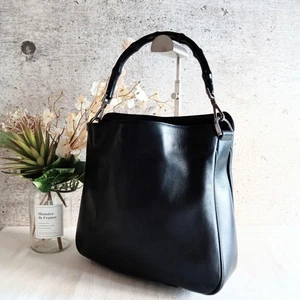 Excellent condition Gucci 2 way vintage leather bag black for women and men JPN - Picture 1 of 8