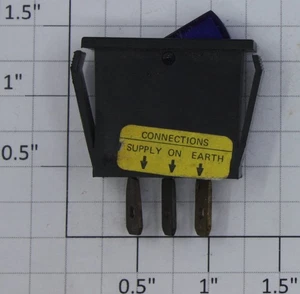 Acme ROC-003 SPDT Blue Illuminated Rocker Switch - Picture 1 of 2