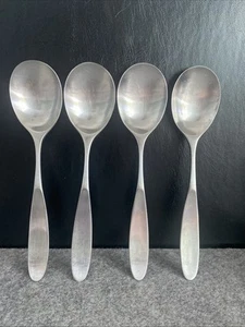 4 Towle Lauffer MAGNUM Stainless Flatware JAPAN Soup Spoons - Picture 1 of 20