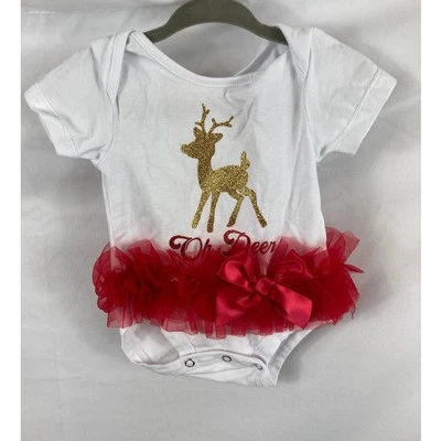 Nuevo sin etiquetas Popatu Oh Deer Holiday One Piece 0-3M Foto 1 de 2